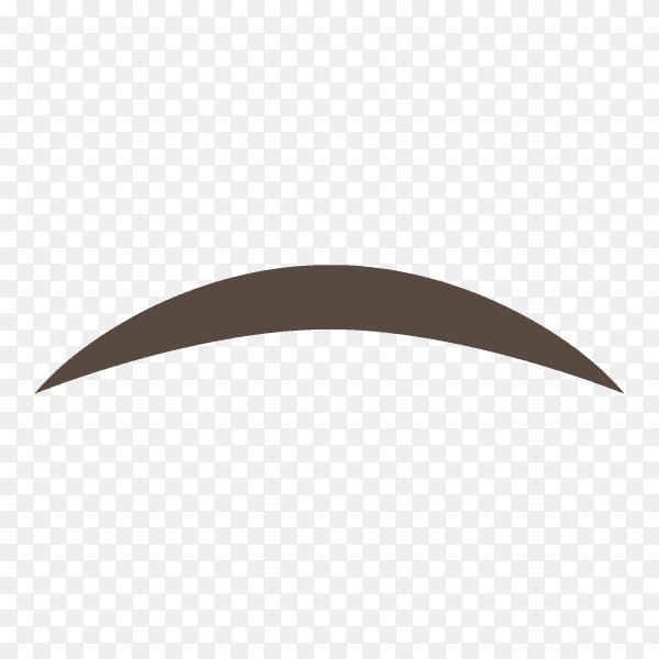 Mustache icon on transparent background PNG
