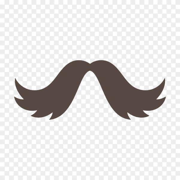 Mustache paper craft isolated on transparent background PNG