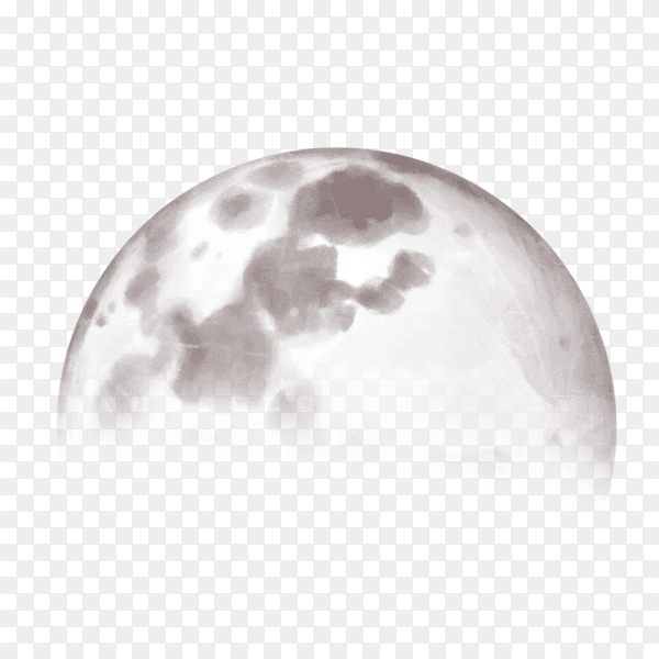 Shot of the moon isolated on transparent background PNG