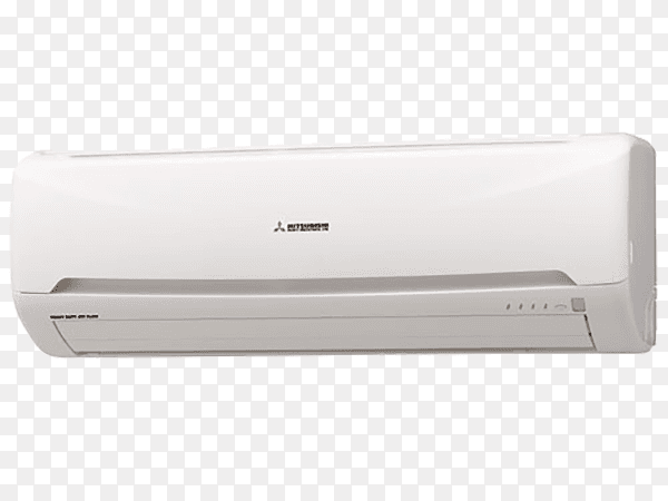 White air conditioner for climate control isolated on transparent background PNG