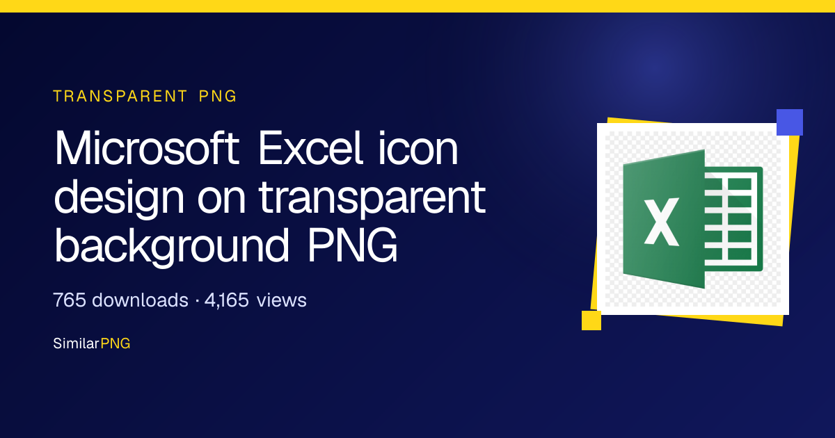 Microsoft Excel icon design on transparent background PNG | SimilarPNG