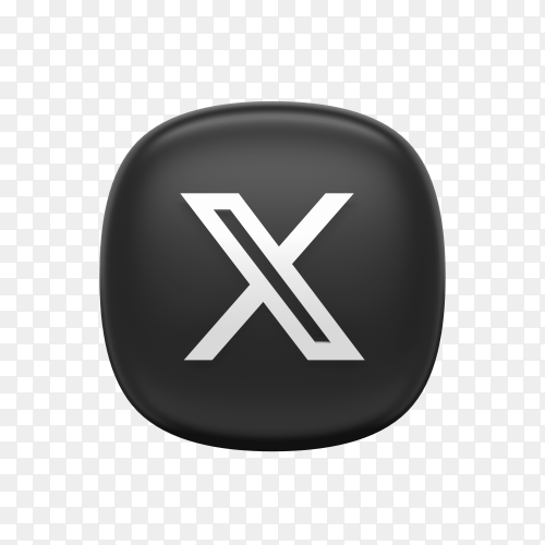 X logo – Twitter logo icon in round black color on transparent PNG
